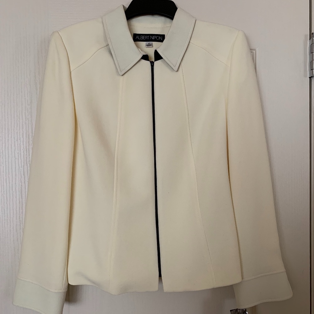 ALBERT NIPON OFF WHITE SUIT JACKET